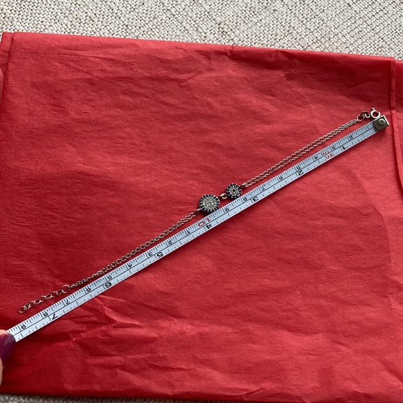 Evil Eye Silver Bracelet, double chain, 925 stamped, 2 eyes with cubic zirconia - Picture 7 of 8